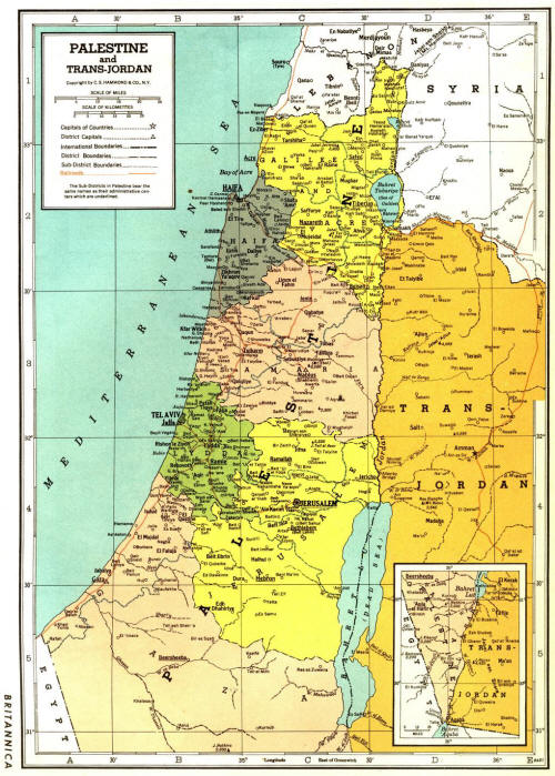 Map of Palestine c. 1922